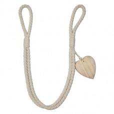 Wooden Heart Rope Tieback (Tie Back)